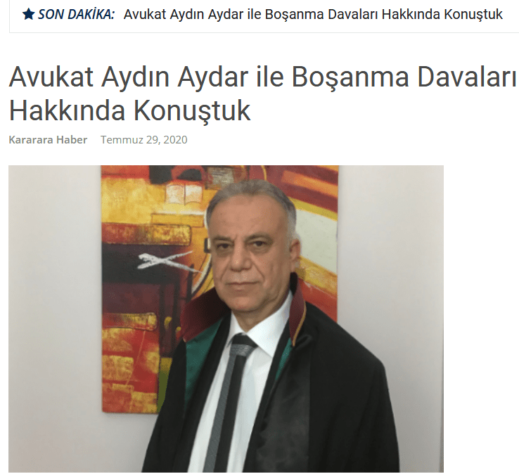 Screenshot 2020 08 07 Avukat Aydin Aydar ile Bosanma Davalari Hakkinda Konustuk – Kararara Haber – Guncel Hukuk Haberleri1