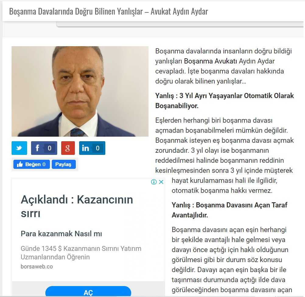 bosanma avukati aydin aydar