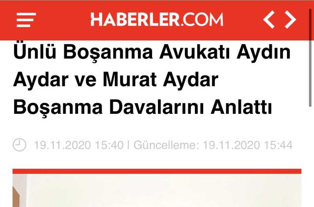 Haberler.com: Ünlü Boşanma Avukatı Aydın Aydar ve Murat Aydar Boşanma Davalarını Anlattı