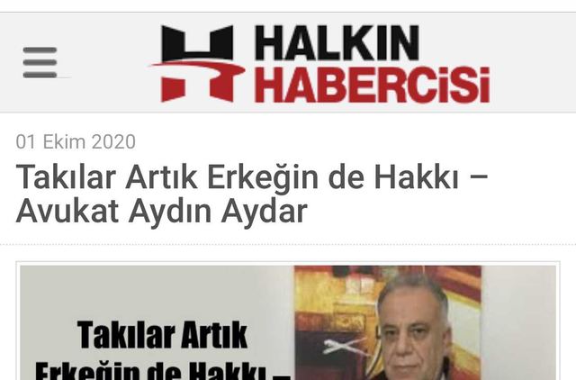 Halkın Habercisi: Takılar Artık Erkeğin de Hakkı – Avukat Aydın Aydar