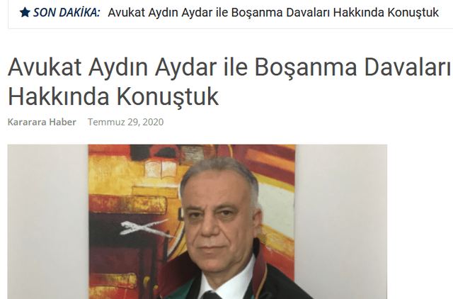 Kararara Haber: Avukat Aydın Aydar ile Boşanma Davaları Hakkında Konuştuk